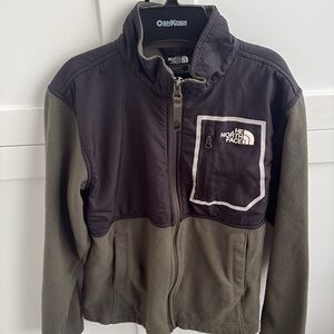 The North Face Kids' Black and Olive Puffer Jacket